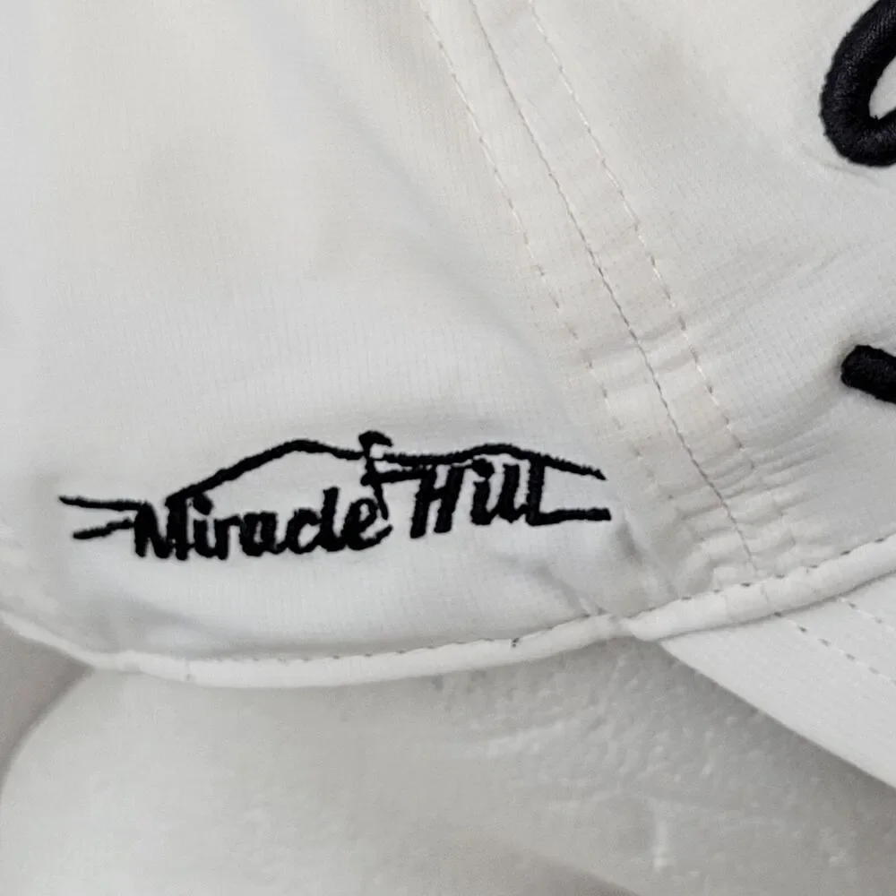 Titleist Miracle Hill Golf Hat Cap Adjustable Buckle Back White Black Embroidery